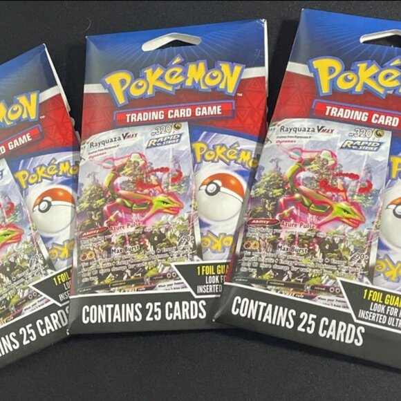 pokemon 25 card pack Pokemon TCG 25-Card Mystery Pack w/ Foil Card Lot Of 3 Packs